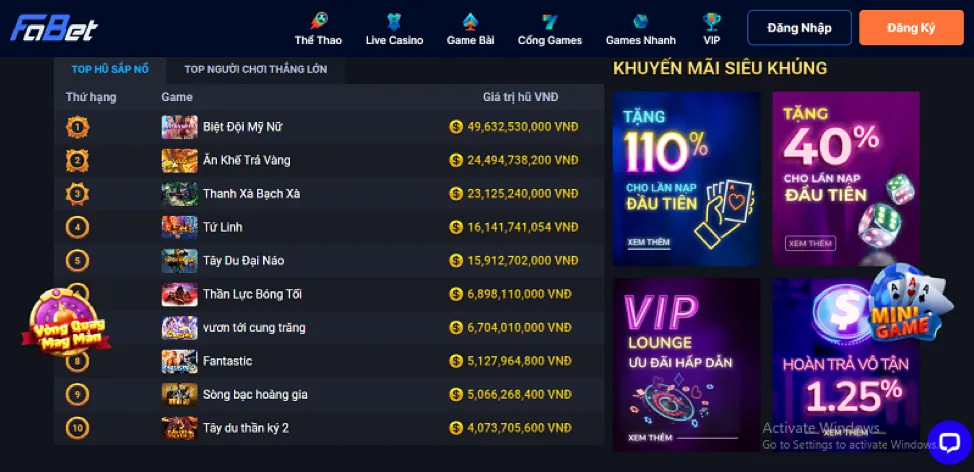 Lợi ích khi chọn vuaclub khuyến mãi