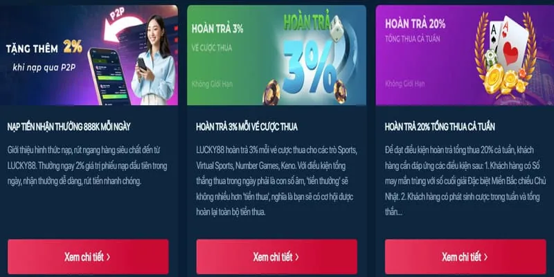 Ưu đãi nạp tiền hàng ngày và hoàn trả tuần tại Vuaclub